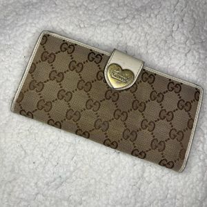 Gucci Vintage dual compartment long wallet
